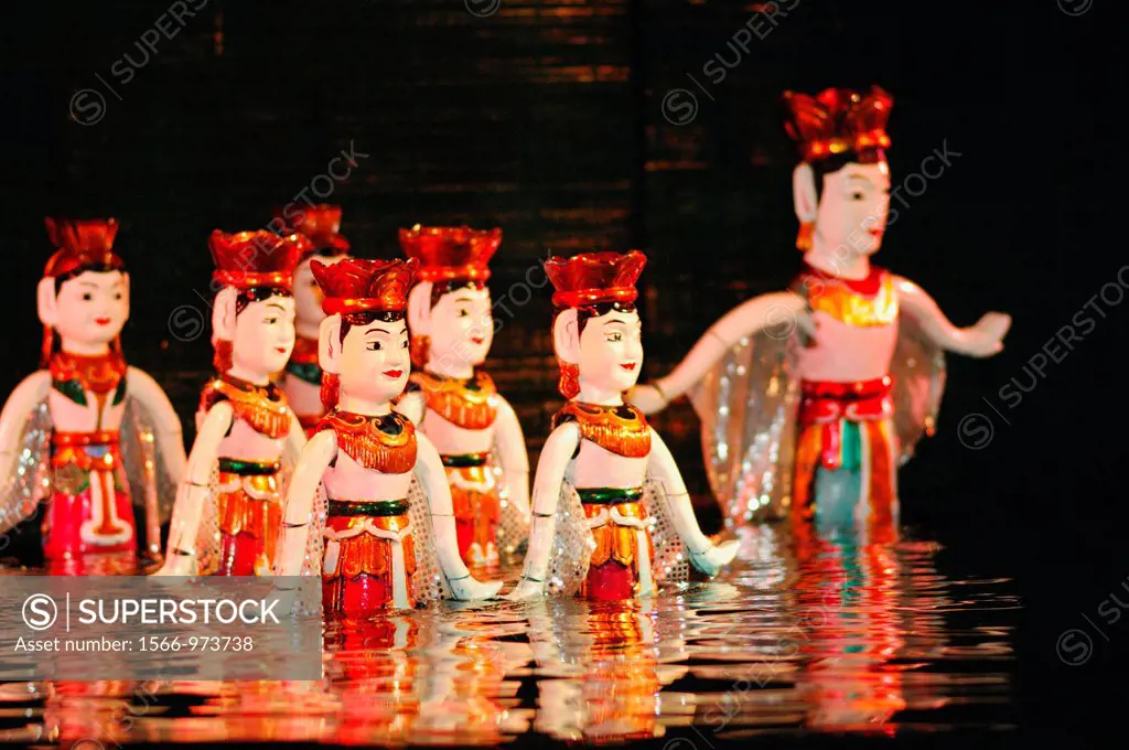 Water muppets show at Ha Long Bay, Vietnam