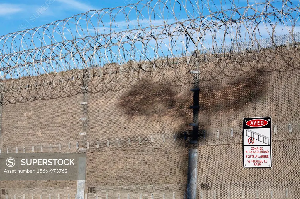 San Ysidro, California - The international border between the United States and Mexico  This is the northernmost and newest of two border fences in th...
