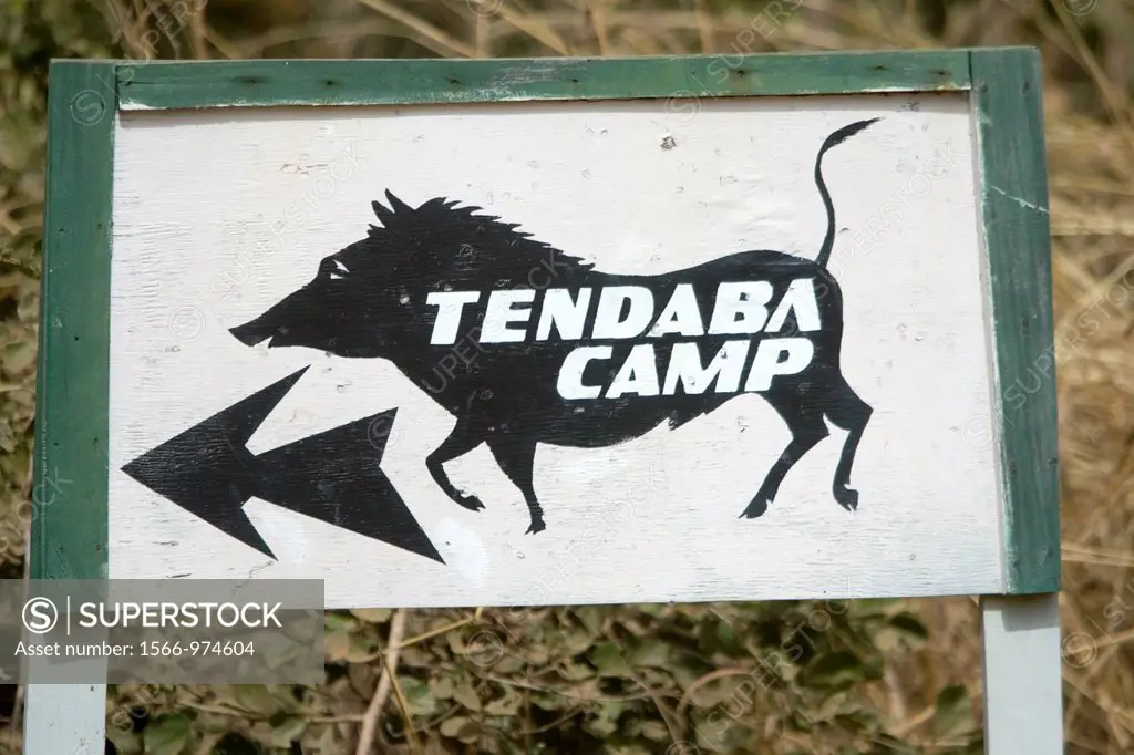 Tendaba Camp river side sign The Gambia