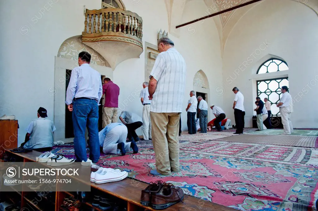 Prayer at Gazi Husrev- Bey Mosque  Sarajevo  Bosnia- Herzegovina  Balkans Europe