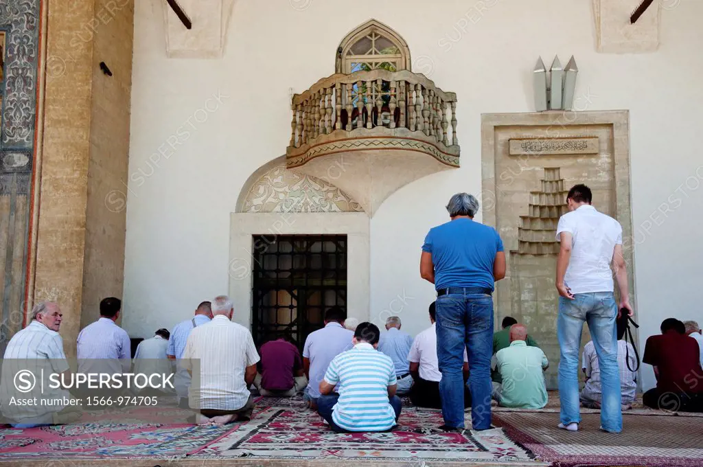 Prayer at Gazi Husrev- Bey Mosque  Sarajevo  Bosnia- Herzegovina  Balkans Europe
