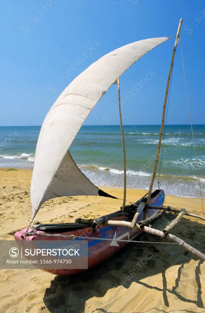 Local sailing boat, Kalutara beach, Sri Lanka