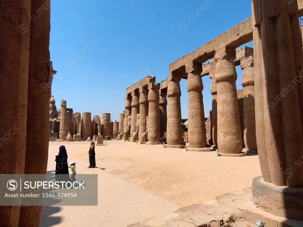 Colonnade. Luxor Temple. Luxor. Upper Egypt.