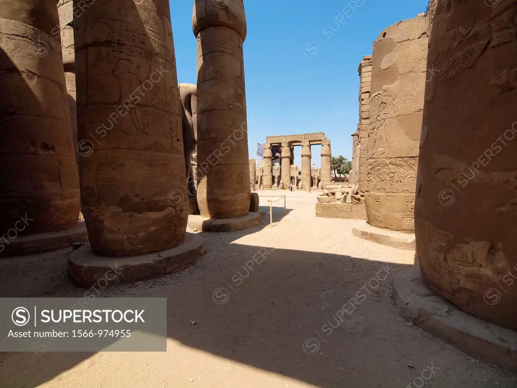 Colonnade. Luxor Temple. Luxor. Upper Egypt.