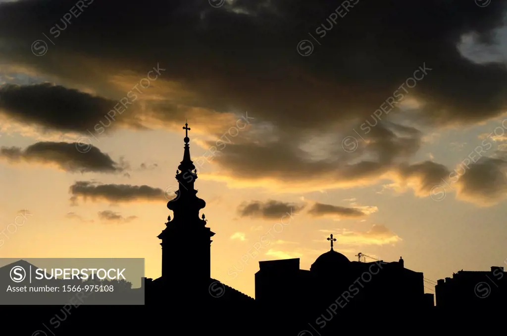 Serbia, Belgrade, Archangel Michael Church St  Michael´s, Dawn
