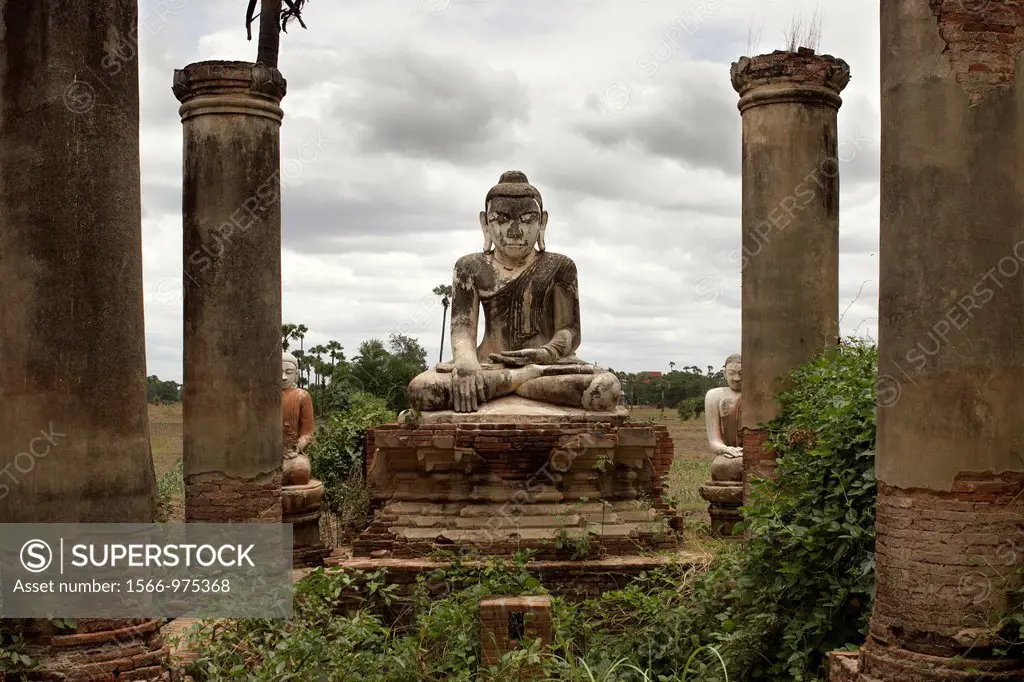 Religious art in Ava, Ava, Division of Mandalay, Myanmar, Burma, Asia