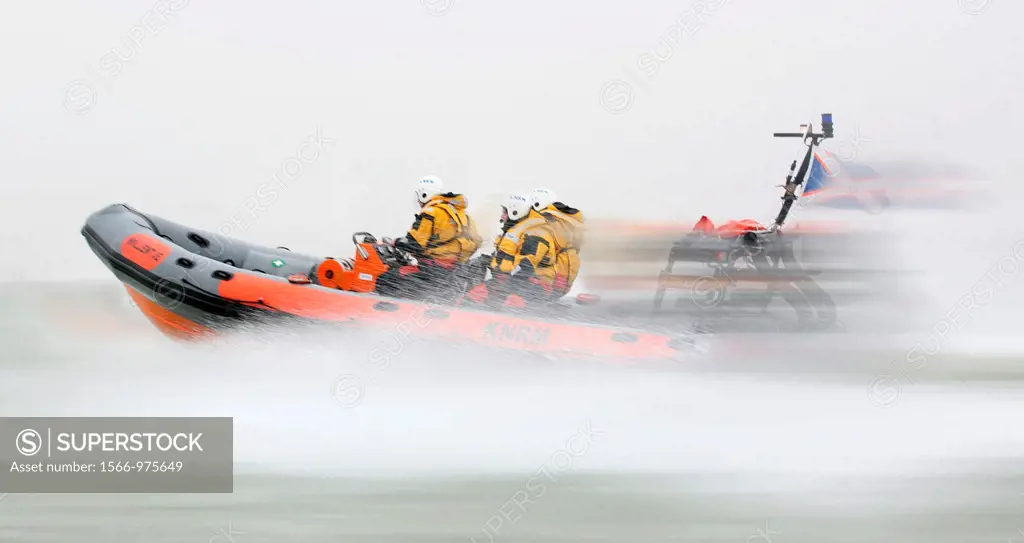 Rescue operations by the lifeboat association at the North Sea editorial use only, no negative publicity