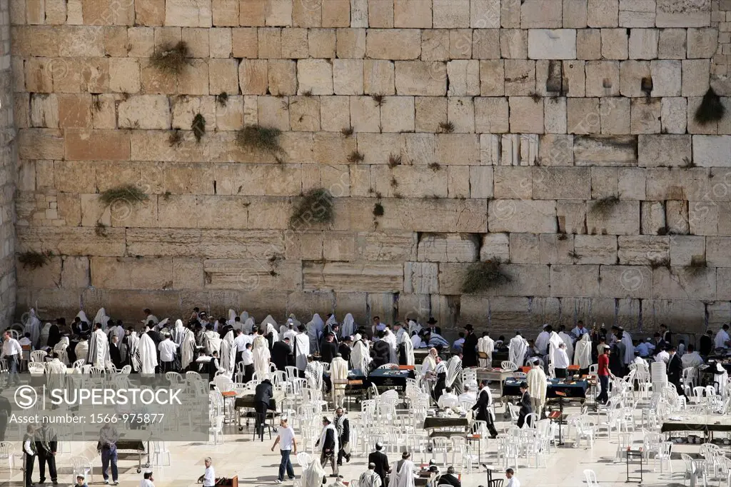 The Western wailing wall in Jerusalem