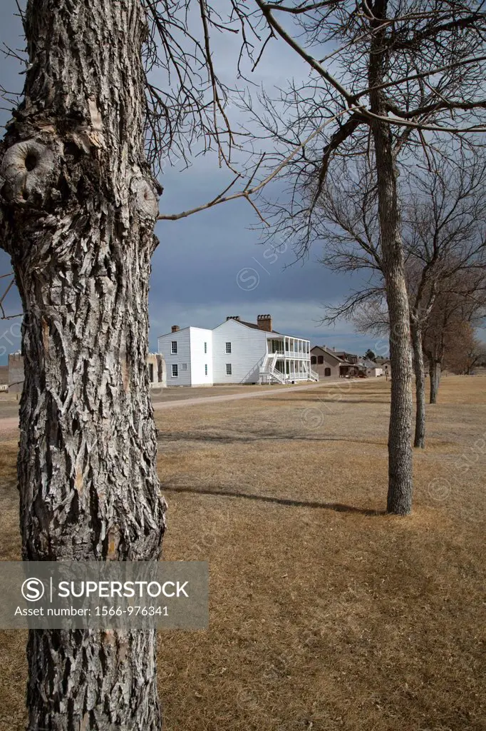 Fort Laramie, Wyoming - The bachelor officers´ quarters, known as ´Old Bedlam´ at Fort Laramie National Historic Site  The U S  Army post protected tr...