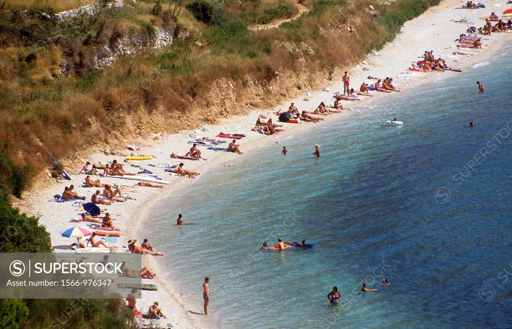 beach in the area of makarska, dalmatia, croatia, europe