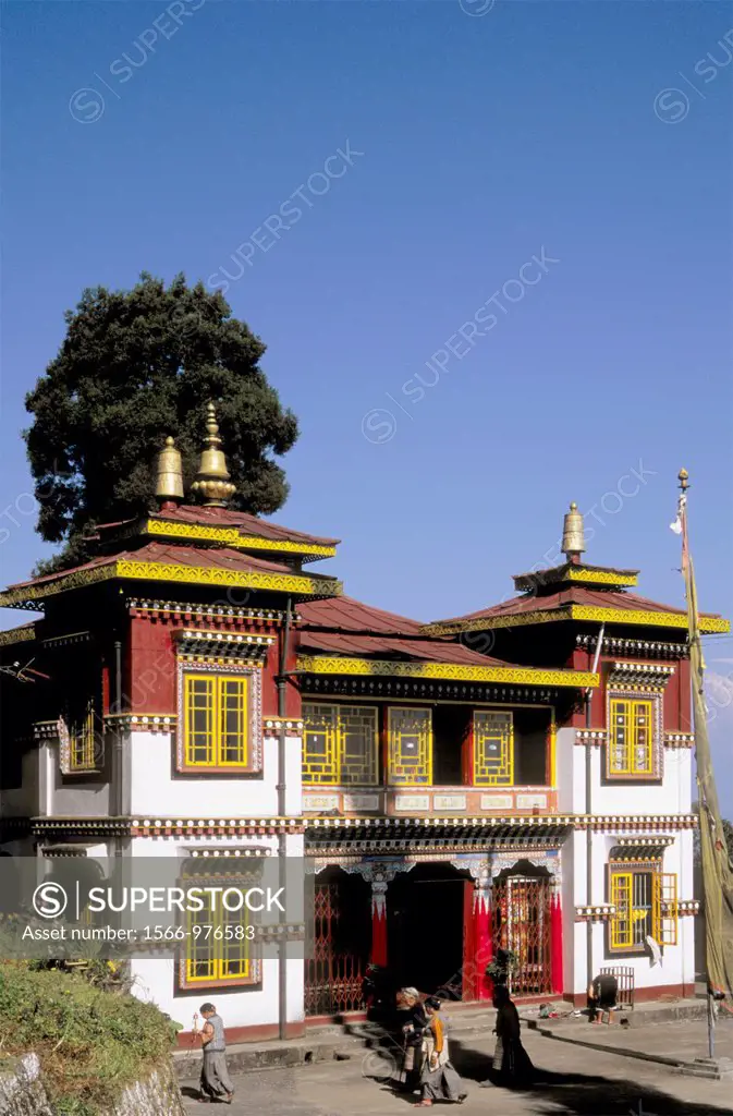 India, West Bengal, Darjeeling, Bhutia Busty Gompa tibetan buddhist monastery