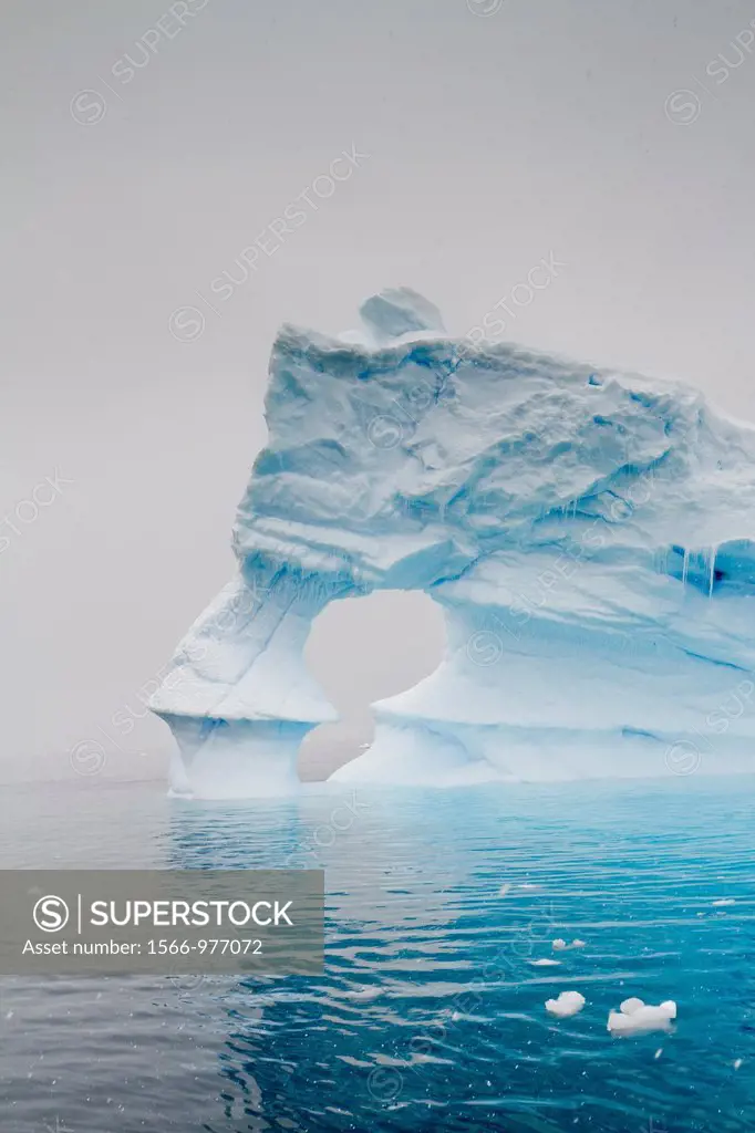 Icebergs near the Antarctic Peninsula during the summer months, Antarctica, Southern Ocean