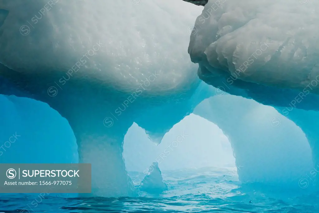Icebergs near the Antarctic Peninsula during the summer months, Antarctica, Southern Ocean