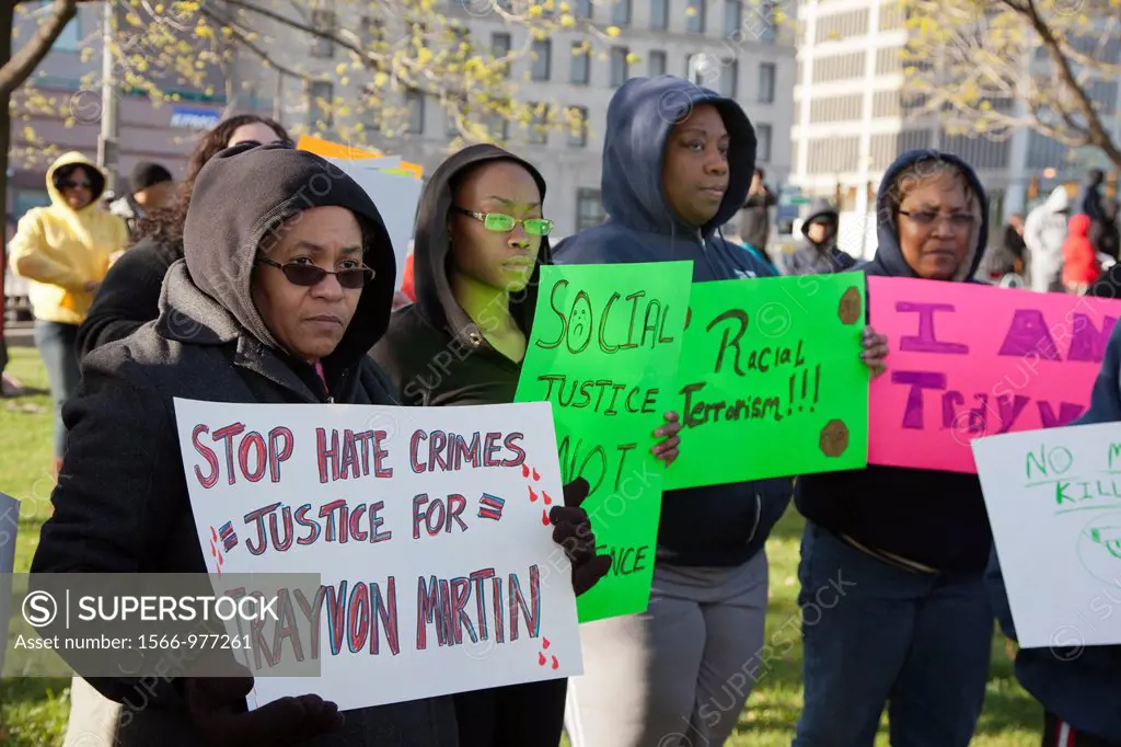 Detroit, Michigan - A rally urging justice for Trayvon Martin, the unarmed African-American teenager who was shot to death in Florida by a neighborhoo...