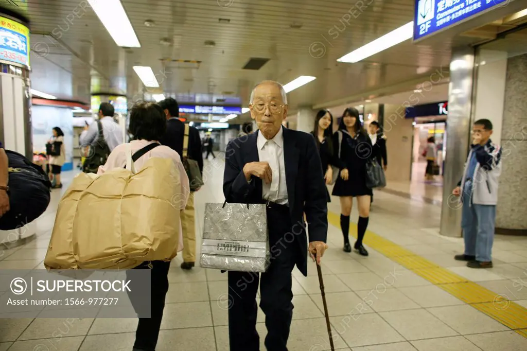 old people in Tokyo In 2050, almost half the Japanese population will be older dan 65 years of age