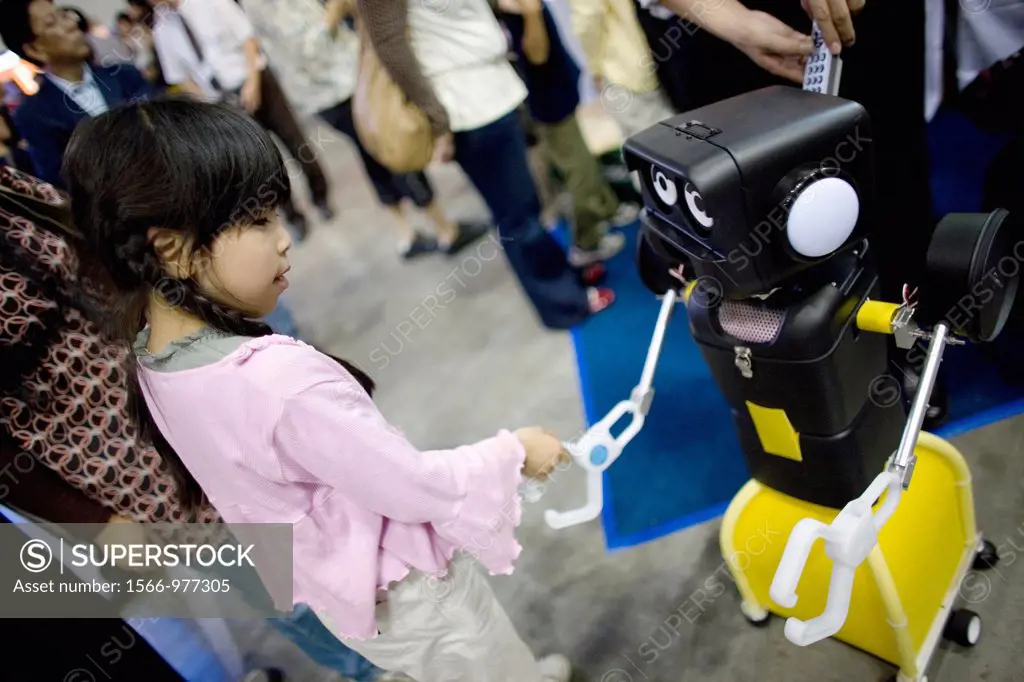 The first robot fair was held in Tokyo-Japan on 11 oct 2008  The main roboto builders showed their work at this venue   This type of robot works in ho...