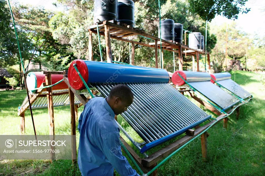 waterheater which gets its energy from the sun This technology helps remote villages in Africa to have hot showers Especially hotels make use of them ...