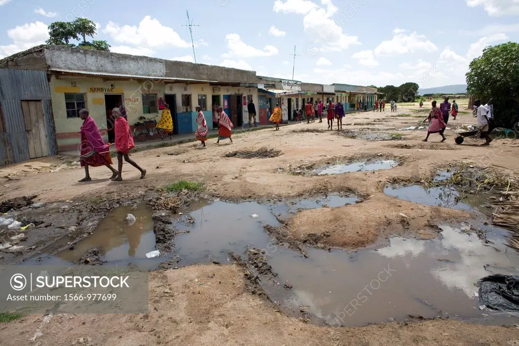 streetview of a small village near the Tanzanian border Sanitation is very bad and after a rainshower, stagnant water becomes a breeding ground for mu...
