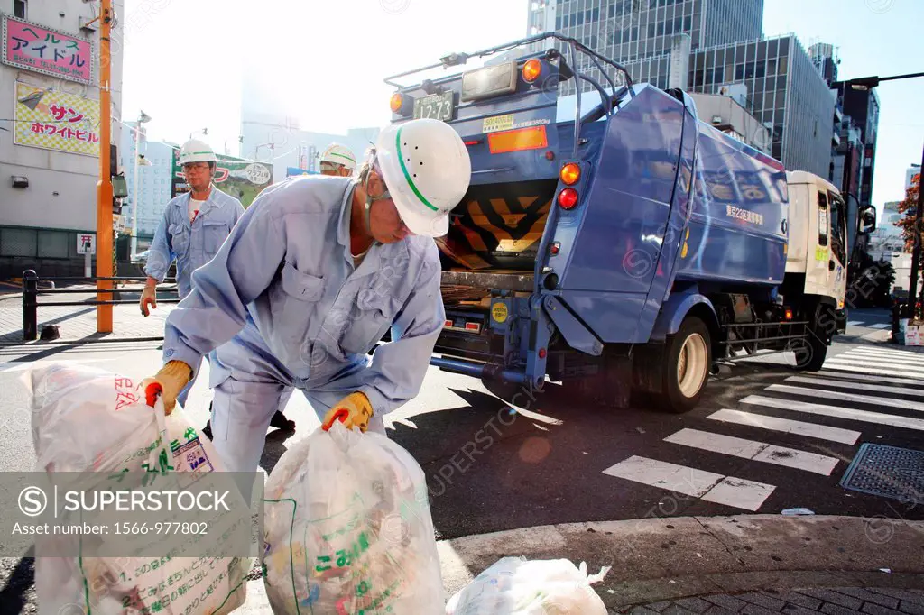 garbage collection system in Tokyo, Japan