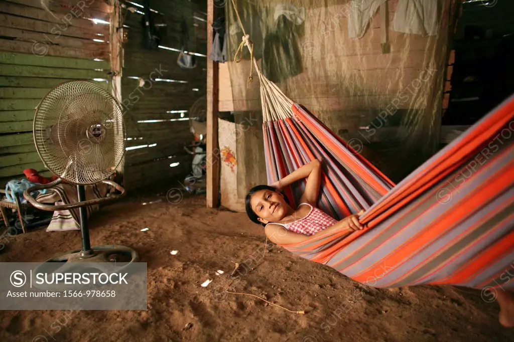 Displaced girl living in one of the slums of Barrancabermeja