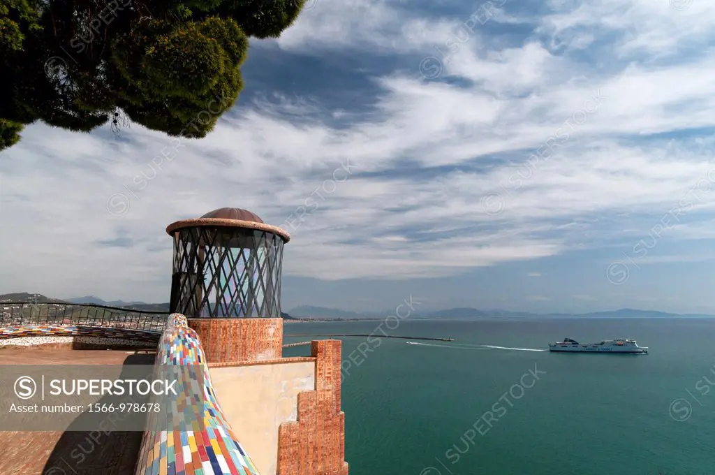 Panorama from town Vietri sul Mare, town of Vietri sul Mare is famous for ceramics and ceramic tiles production, colorful decoration elements in publi...
