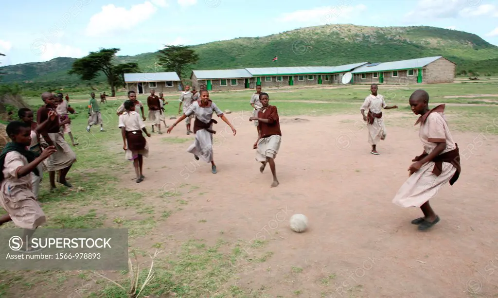 Football is opne of the most popular activities among the Massai tribe in south kenya Whenever their cows are brought in the village, the boys play fo...