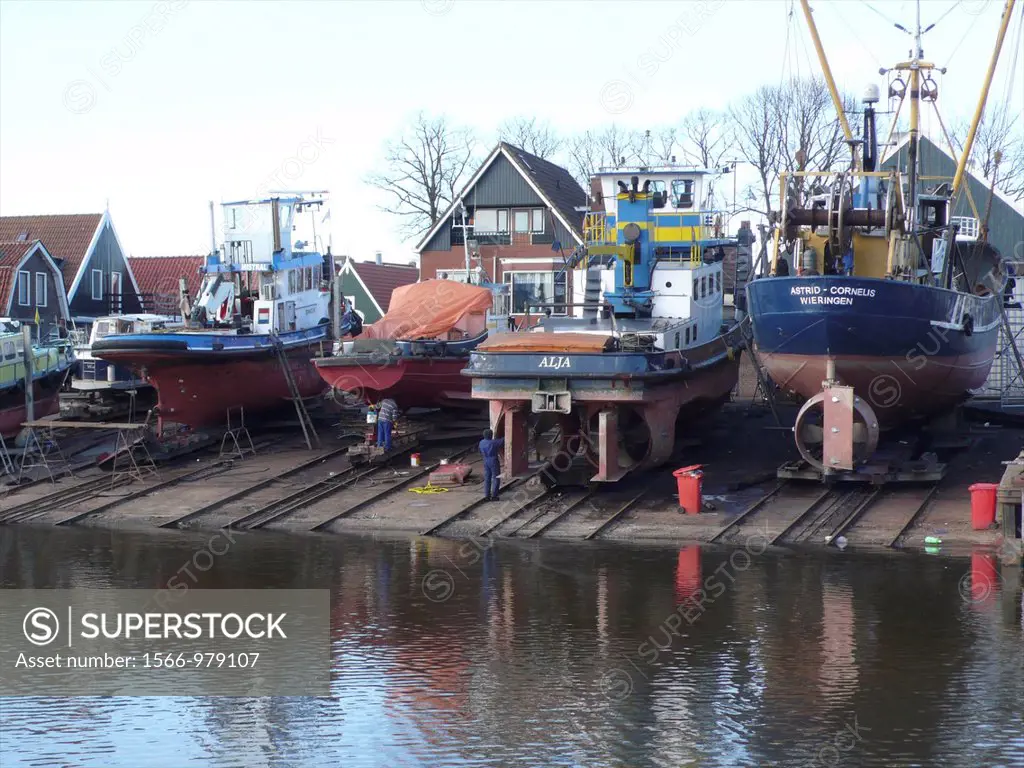 Dockyard in Urk, the netherlands