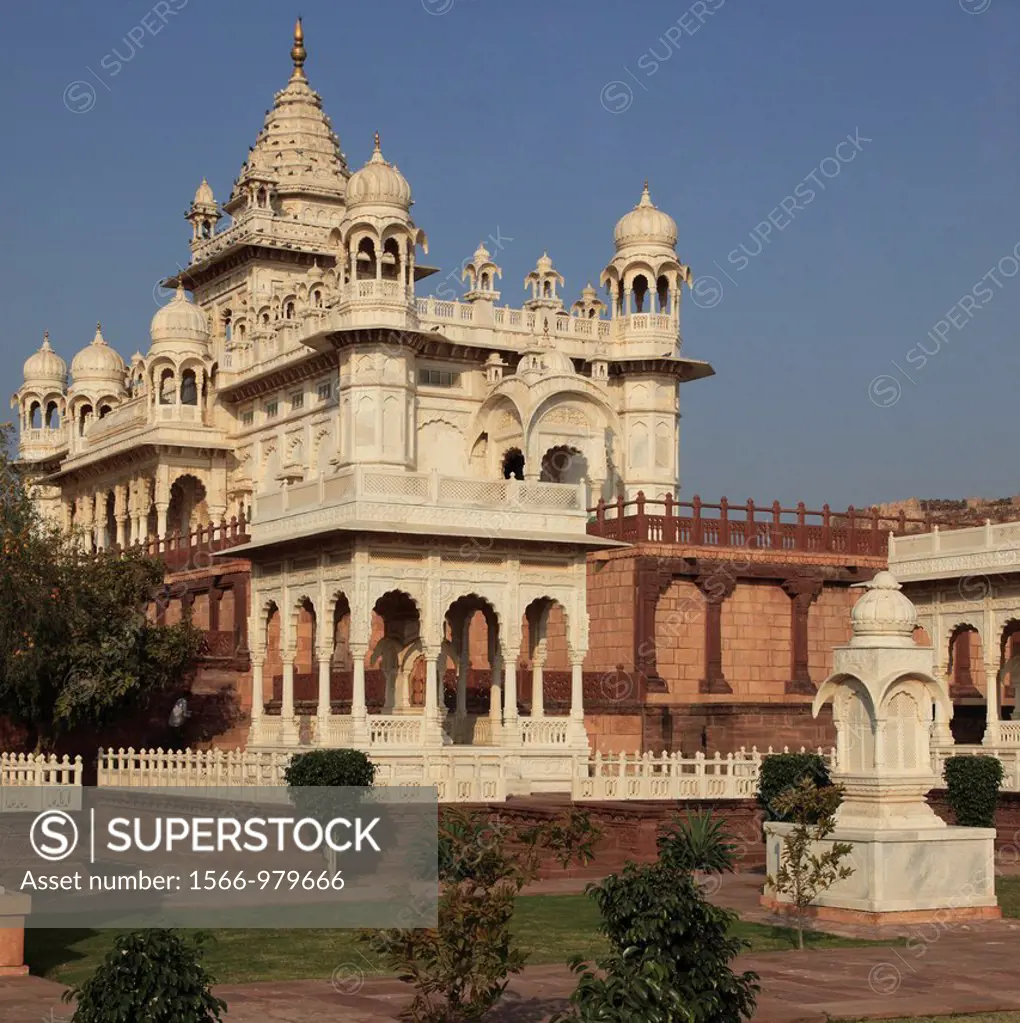 India, Rajasthan, Jodhpur, Jaswant Thada, Maharaja Jaswant Singh II Memorial,