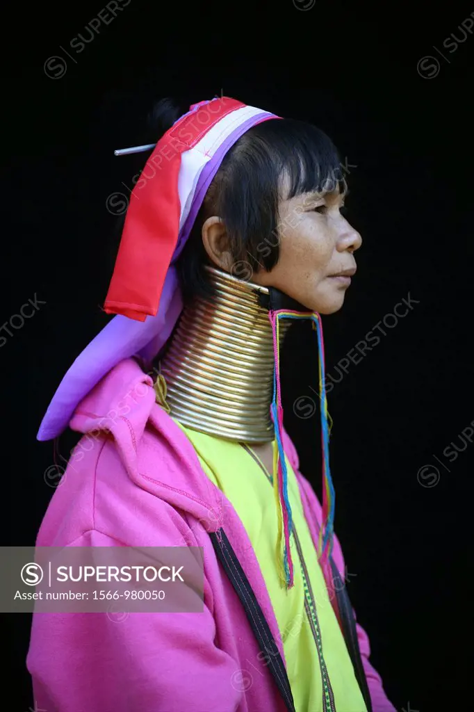 Profile of a Longneck woman Approximately 300 Burmese refugees in Thailand are members of the indigenous group known as the Longnecks The largest of t...