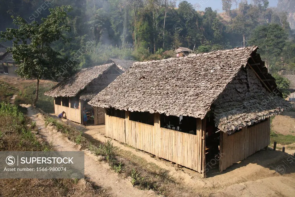 Newly constructed houses in Mae Sot camp Around 130,000 Burmese refugees have settled in Thailand due to opression in their homeland of Myanmar Burma ...