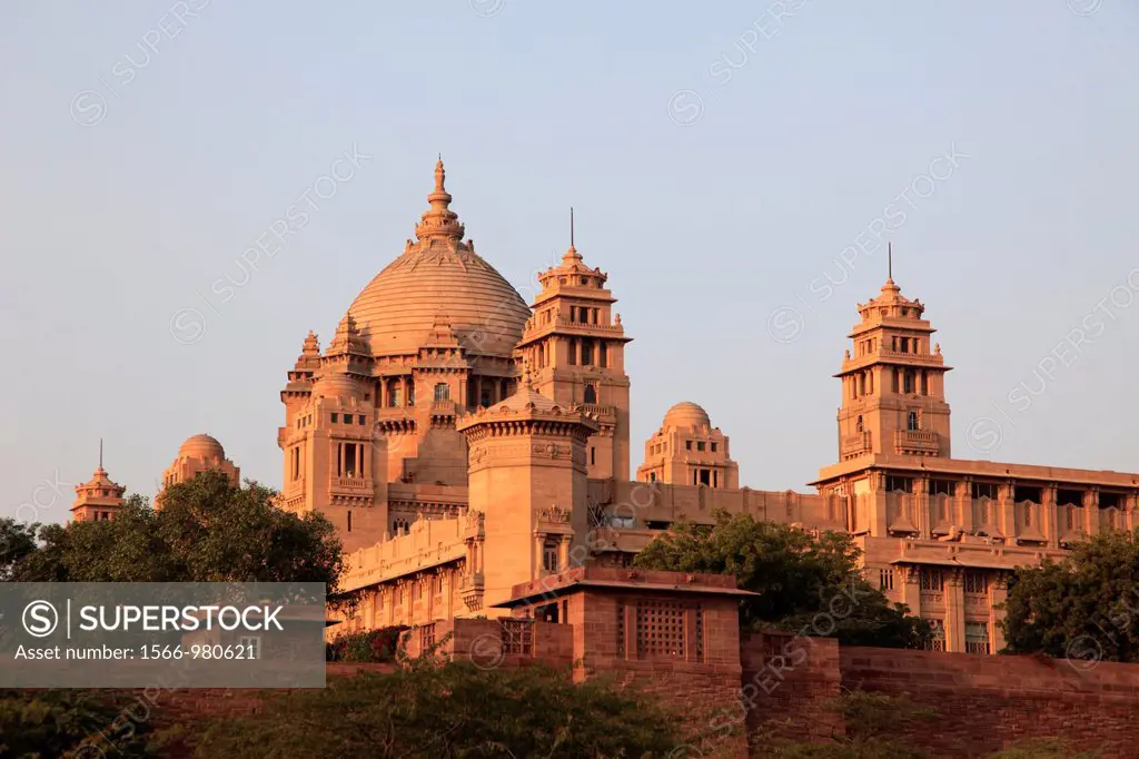 India, Rajasthan, Jodhpur, Umaid Bhawan Palace,