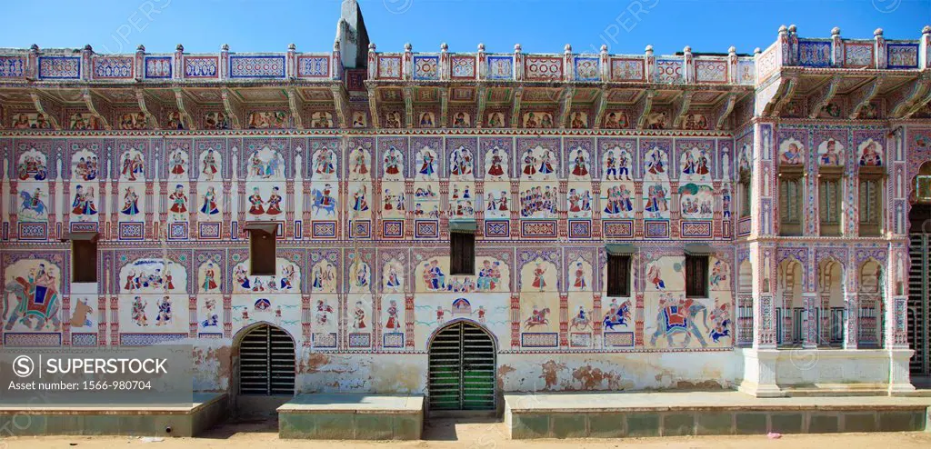 India, Rajasthan, Shekhawati, Fatehpur, Jagannath Singhania Haveli,