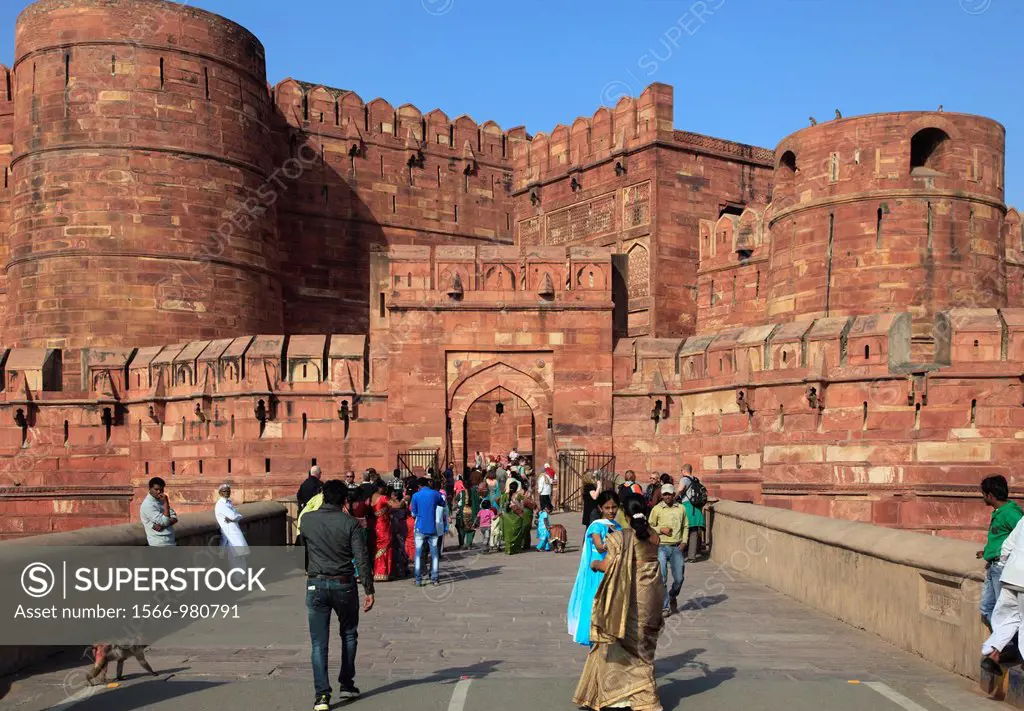India, Uttar Pradesh, Agra, Fort, Amar Singh Gate,