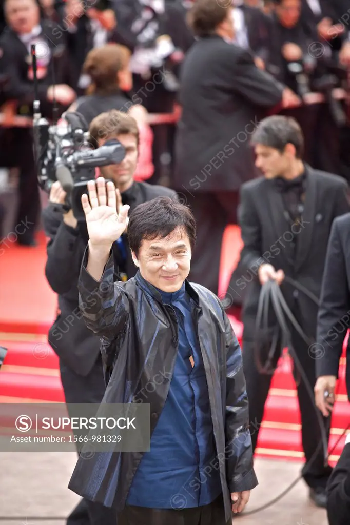 stars and invited to the red carpet arrival of jackie chan Cannes Film Festival 2008 Maritime Alps, France