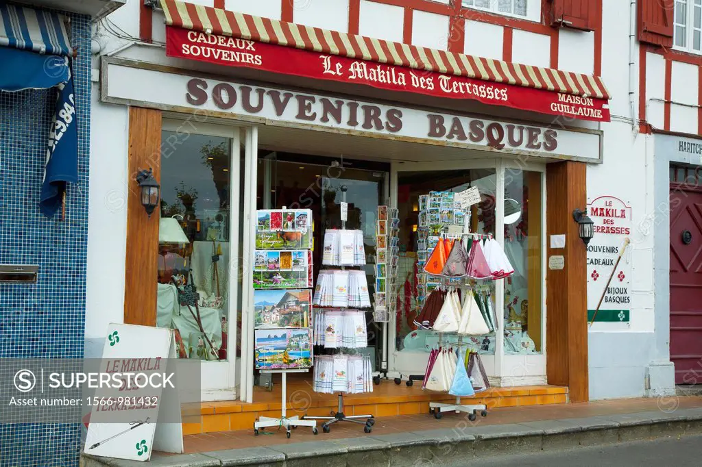 Gift shop  Cambo-les-Bains, Labourd, Pyrénées-Atlantiques, France