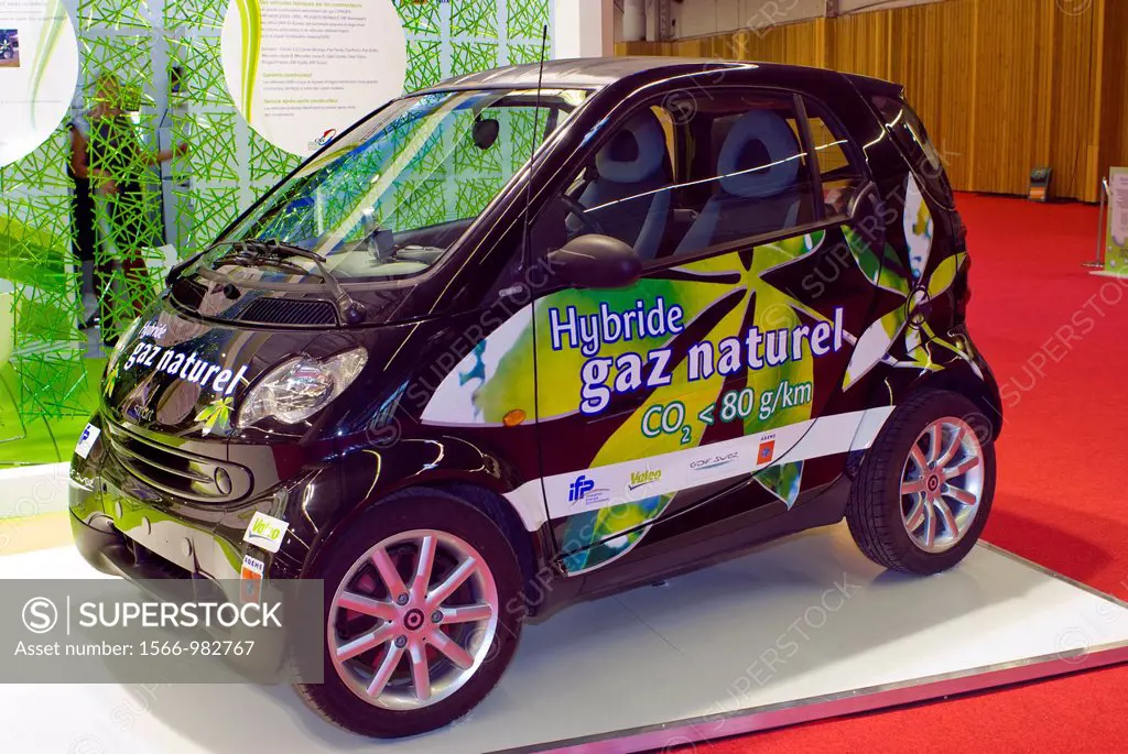 Paris, France, Paris Auto Show, Natural Gas Smart Car on Display at GDF /Gas de France Co