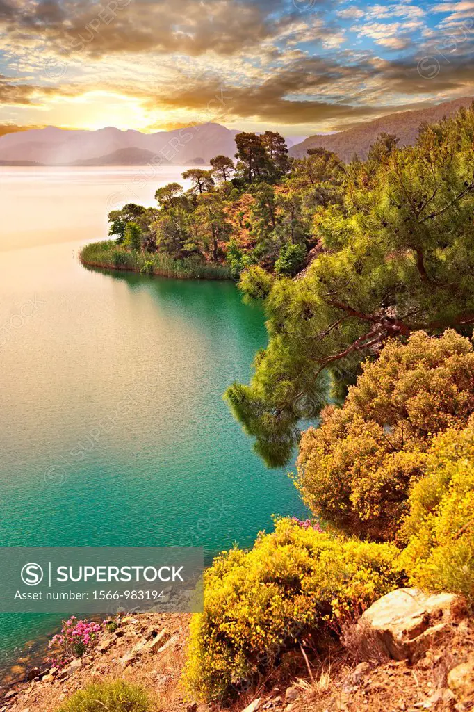 Köycegiz Koycegiz Lake in Köycegiz-Dalyan Special Environmental Protection Area  Dalyan, Turkey