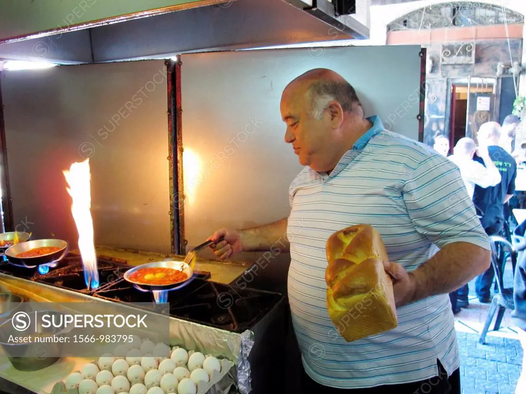 Israel, City of Tel Aviv, flea market , Doktor Chatchouka restaurant