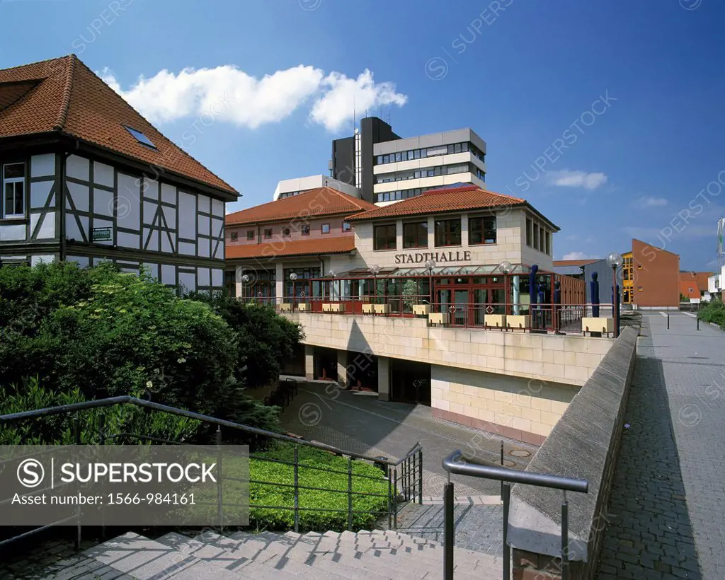 Germany, Northeim, Rhume, Leine Valley, Harz, Lower Saxony, municipal hall, behind the district administrative building