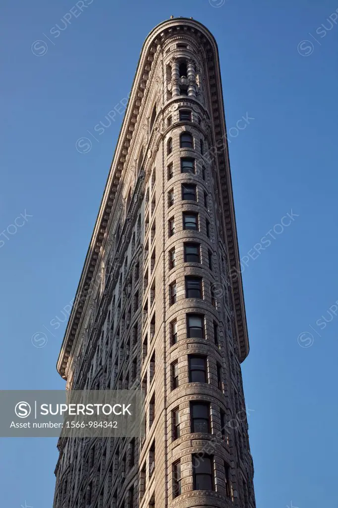 Detail of th Flatiron building at 23rd Street in Manhattan, New York City, United States of America