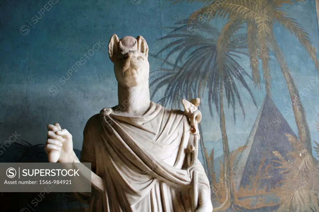 egyptian statue at the vatican museum, rome