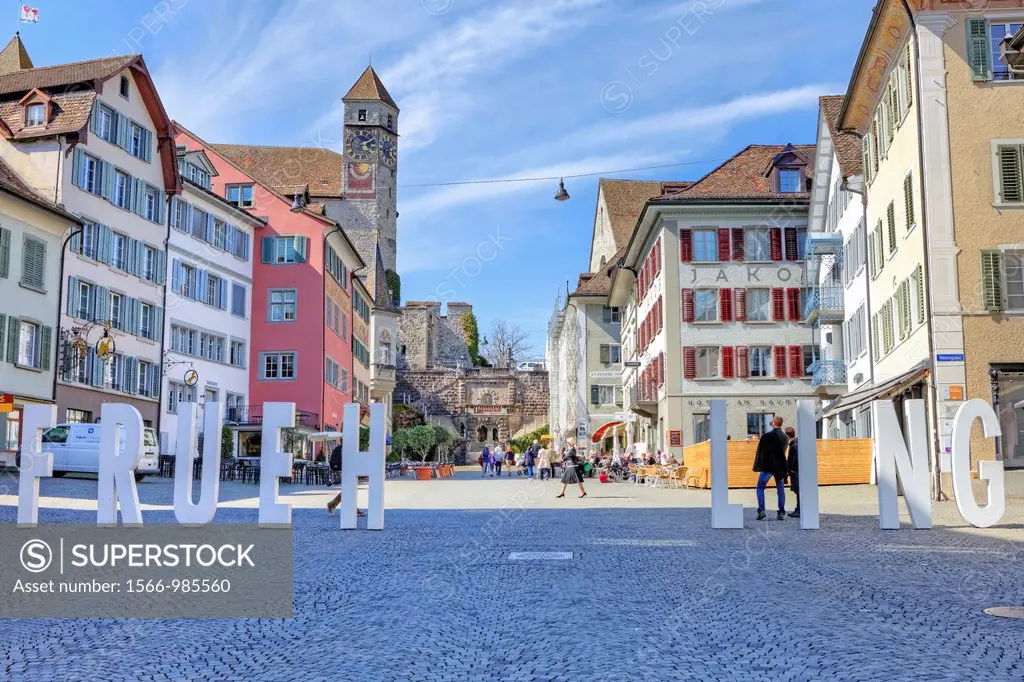 Main square, Rapperswil, Rapperswil-Jona, St  Gallen, Switzerland