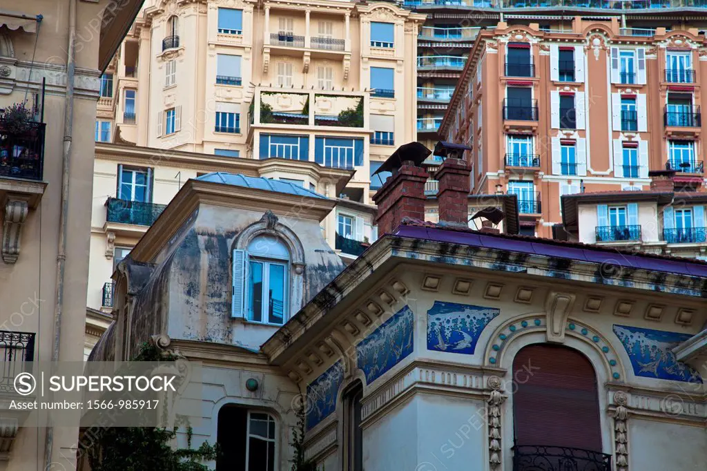 Buildings in Moneghetti, Monaco, Europe