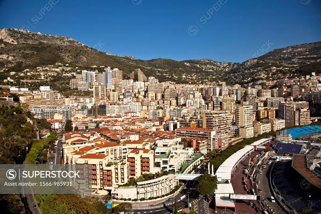 Panoramic of Le Condamine, Principality of Monaco, Europe