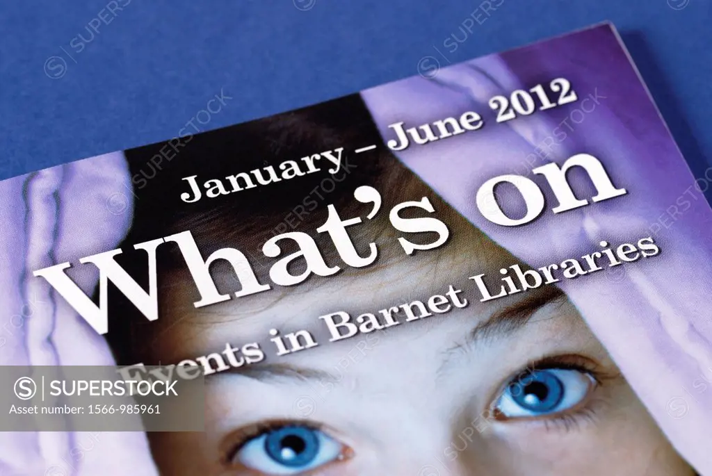 Pamphlet listing forthcoming events in the London Borough of Barnet libraries