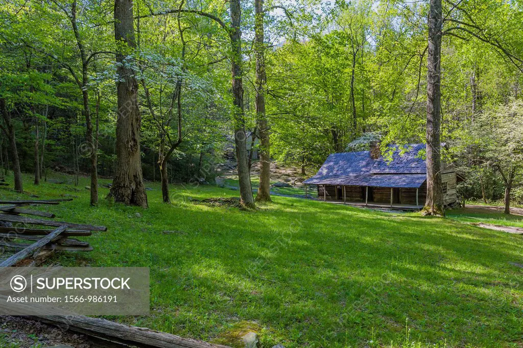 Noah Bud” Ogle homestead and farm on the Roaring Fork Motor Nature Trail in the Great Smoky Mountains National Park in Tennessee