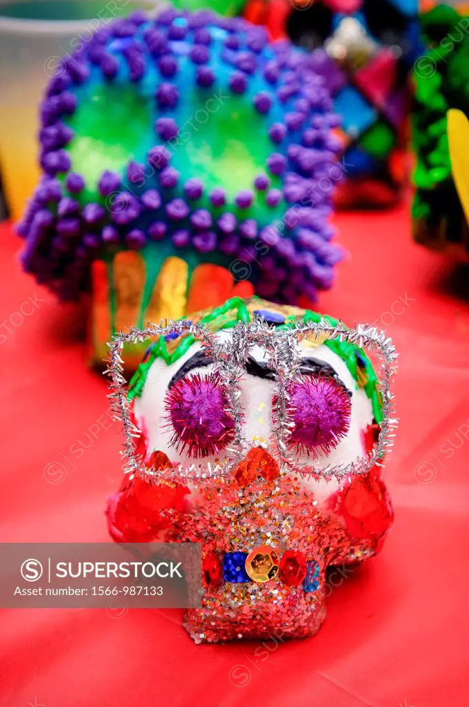 Sugar skulls are a tradition in Mexico and made on Day of the Dead, which is the day after Halloween