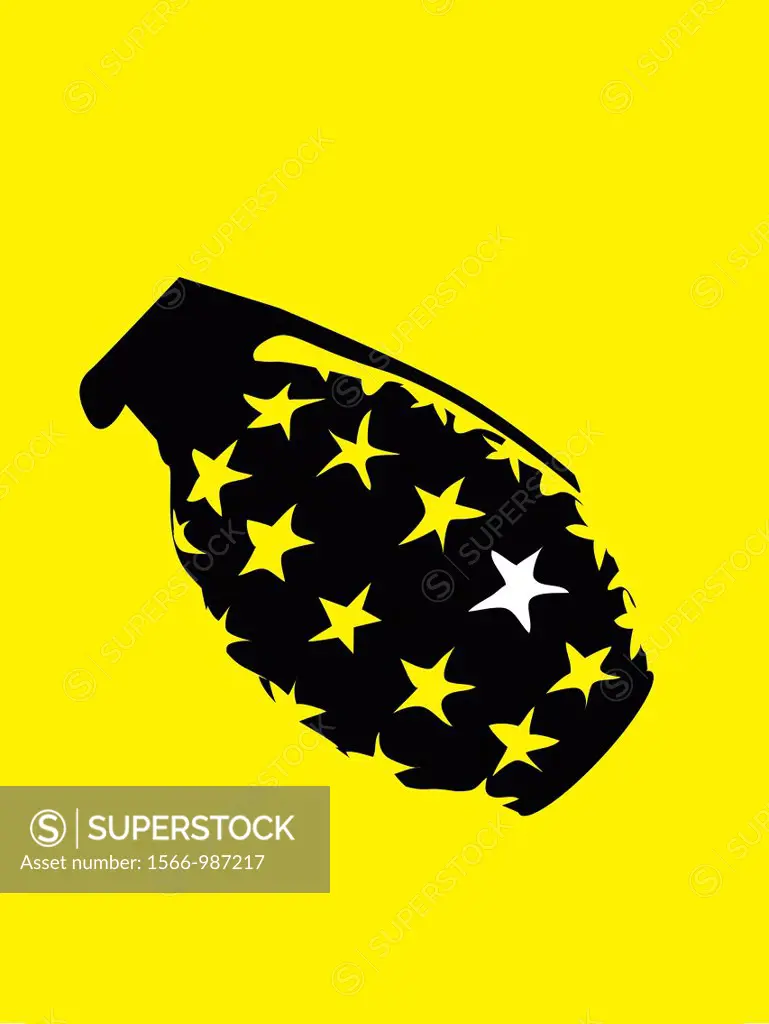 Hand grenade with stars