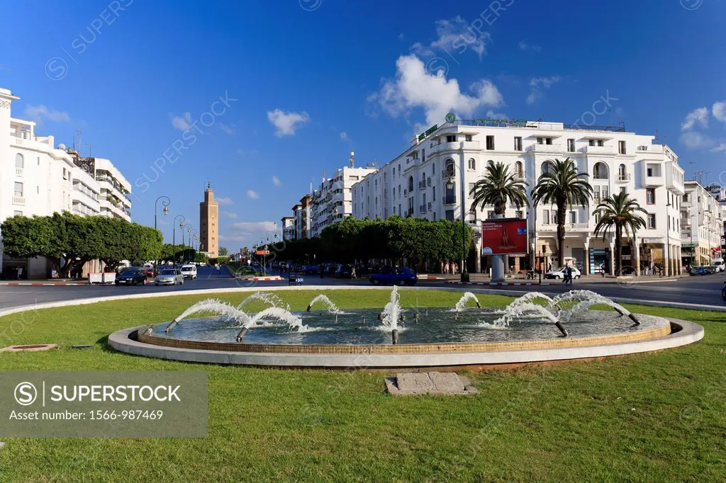Morocco, Rabat, Boulevard Mohammed V