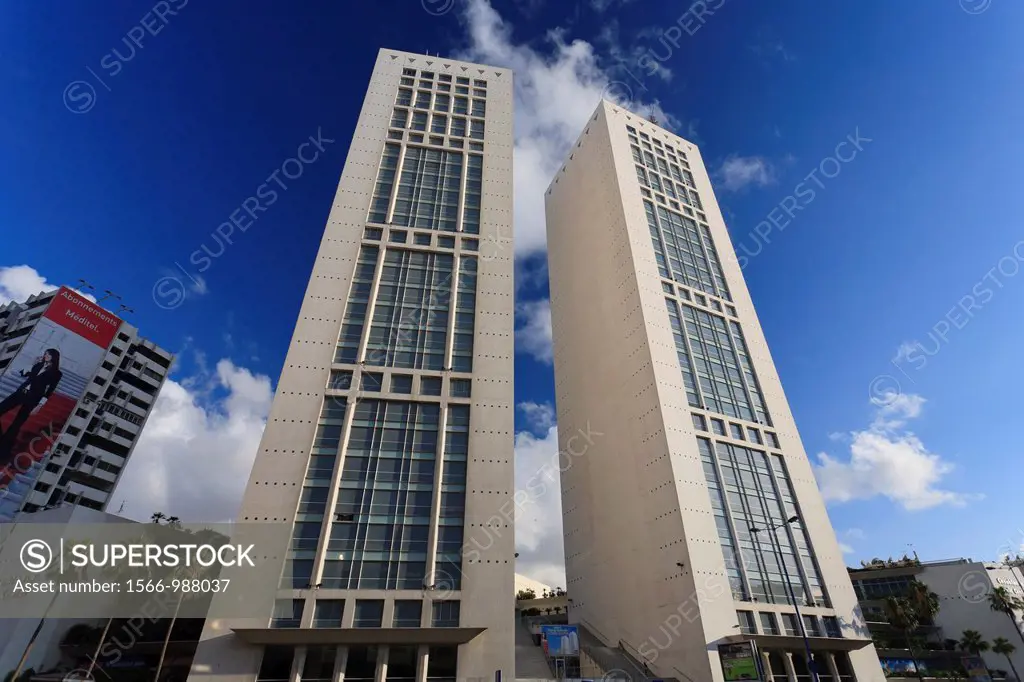 Morocco, Casablanca, modern buildings in the Ville Nouvelle New Town
